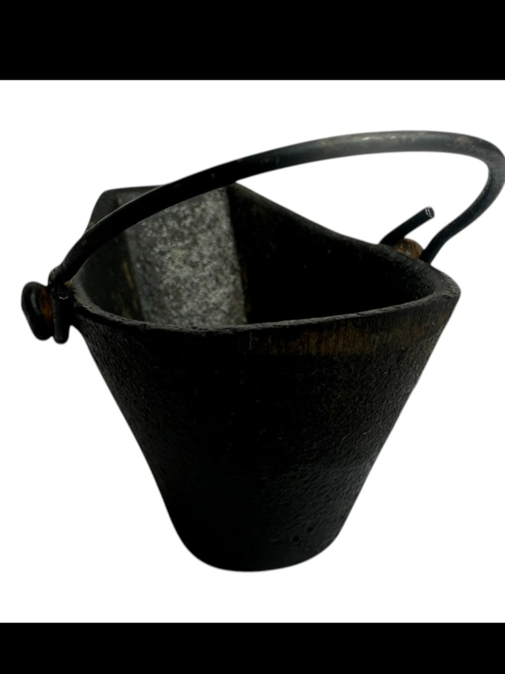 Vintage cast iron mini bucket